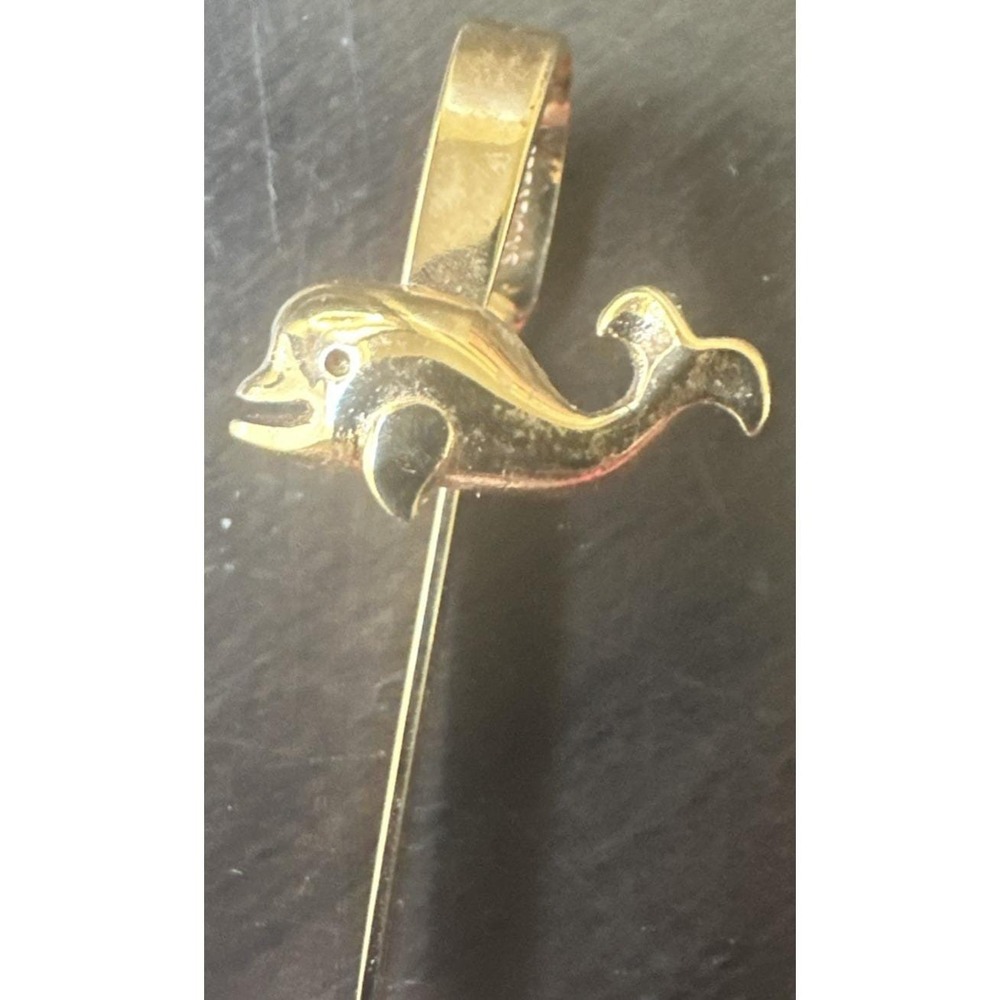 Vintage 1981 Delart Creations Metal Goldtone Bookmark Ea Greenwich Rhode Island